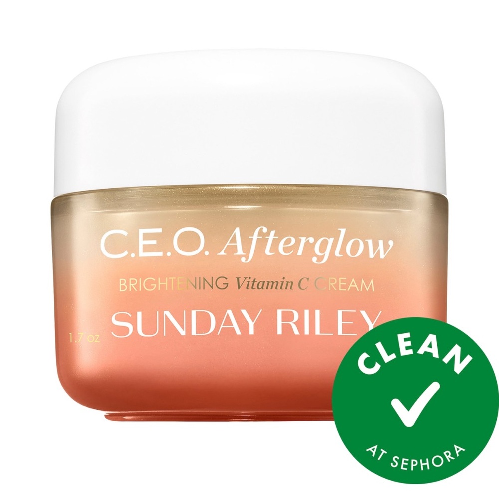 Sunday Riley C.E.O. Afterglow Vitamin C Cream - Orange and White